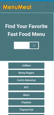 Menu Meal android App screenshot 2